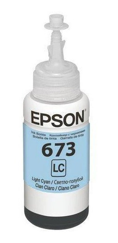 Botella Epson Ecotank Foto T673 Cyan Light L800/l1800 /v /vc