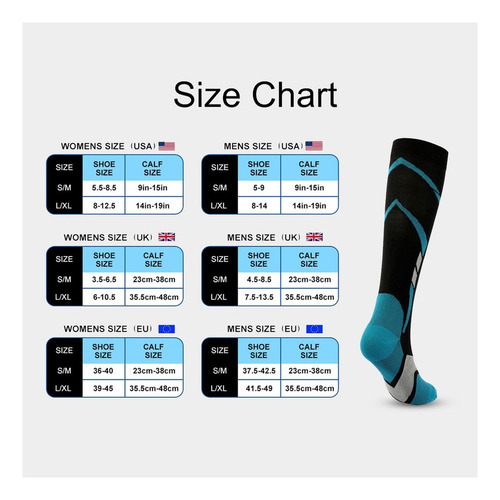 ... 4 Pairs Compression Socks Ergonomic Socks