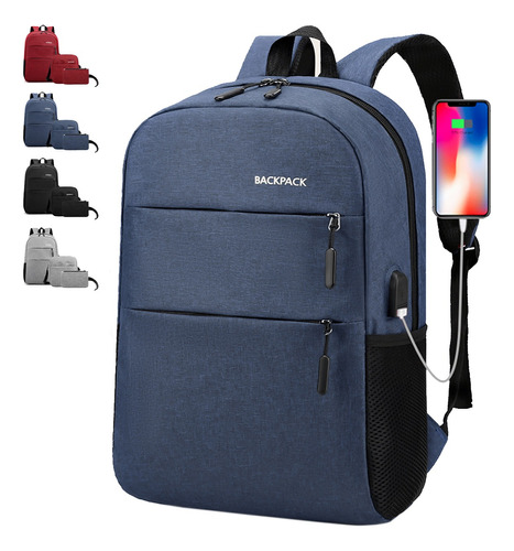 Set 3pzs, Estudiante Mochila, Impermeable Antirrobo ,con Puerto Usb, Adilier,ordenador Mochila,ab04,mochila Para Laptop,backpack,mochila Escolar