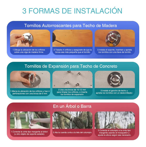 Hamaca De Columpio Para Niños Columpio Colgante+taladro Cian