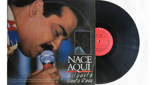 Vinyl Vinilo Lp Acetato Nace Aqui Gilberto Santa Rosa