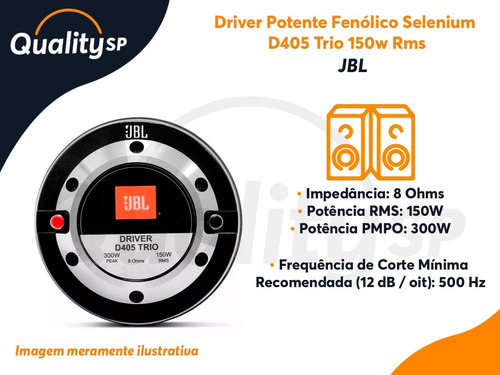 Driver Potente Fenólico Jbl Selenium D405 Trio 150w Rms