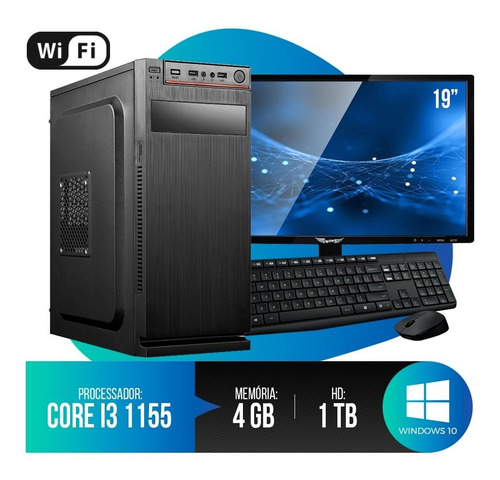 Pc Completo I3,4gb Ram Ddr3,hd 1tb 5% Desconto Pg A *vista*