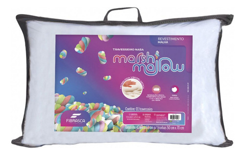 Travesseiro Nasa Alto Macio Marshmallow 42x65cm Fibrasca