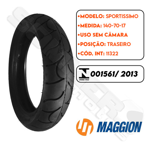 Par Pneu Cbr 250r 110-70-17 + 140-70-17 Sportissimo Maggion
