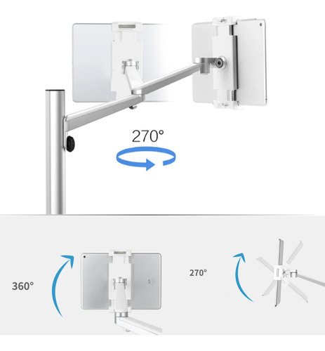 Stand Para Notebook Mac Tablet Celular Aluminio 105 Cms