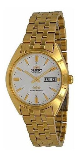 Reloj De Ra - Orient Ra-ab0e05s Men's 3 Star Gold Tone Stain