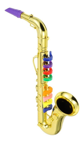 Imagen 4 de 10 de Saxofón Juguete 8 Teclas Musical Simulación Práctica Niños