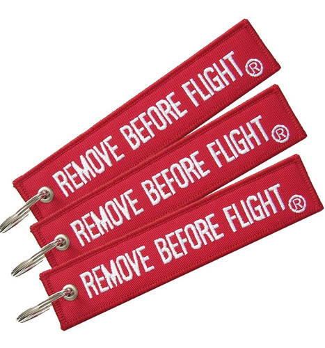 3 Llaveros  Automovilismo Remove Before Flight ® 