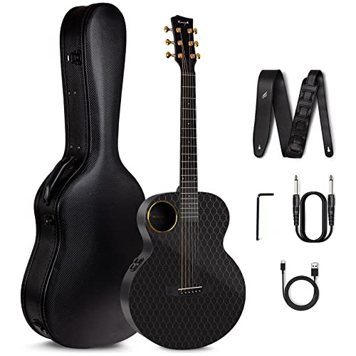 Guitarra Enya Carbon Fiber X4 Pro Mini 36  Con Estuche, Corr