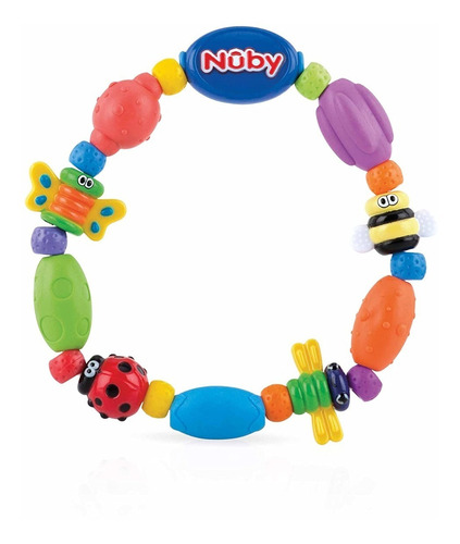 Imagen 3 de 10 de Sonajero Mordillo Nuby Con Relieves Varios Alivia/masajea