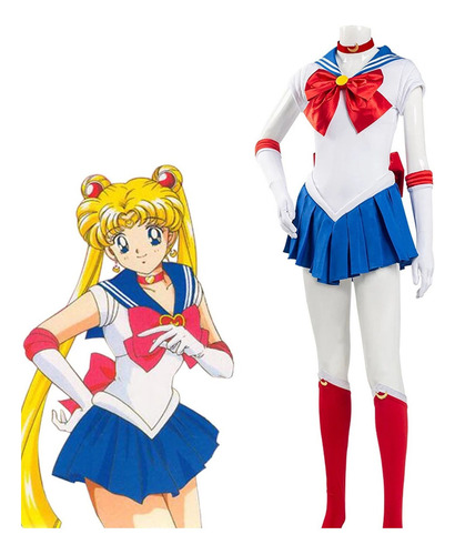 Traje De Fiesta De Halloween Para Cosplay De Sailor Moon Roj