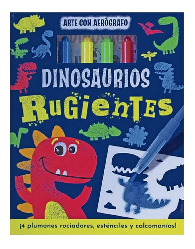 Libro Para Colorear Dinosaurios Rugientes Arte Con Aerógrafo