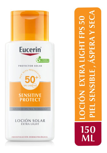 Protector Solar Eucerin Textura Muy Ligera Fps50 150ml