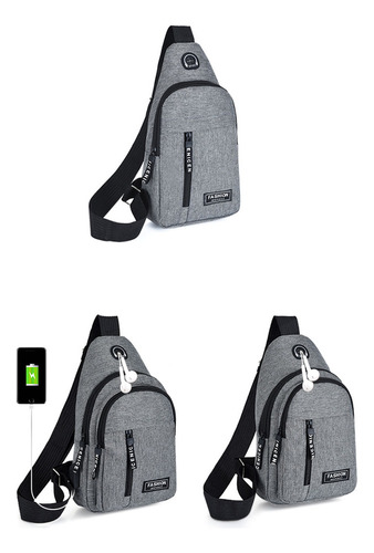 (bk-3) Mochila Bandolera Tipo Bandolera Con Puerto De Carga
