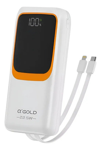 Power Bank Carregador Portátil Turbo 20.000mah Com Anatel Branco
