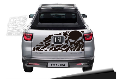 Calco Fiat Toro Skull Punisher Calavera Portón