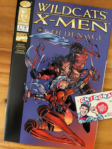 Comic - Wildcats X-men #1 Golden Age Jim Lee Wolverine