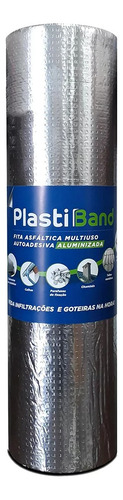 Fita Asfáltica 60cm X 10m Plastiband Dplastic Cor Cromado