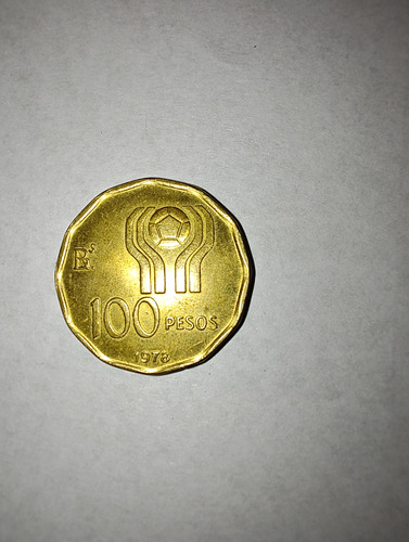 Moneda 100 Pesos 1978 Mundial Sin Circulo. Caba/ Envios