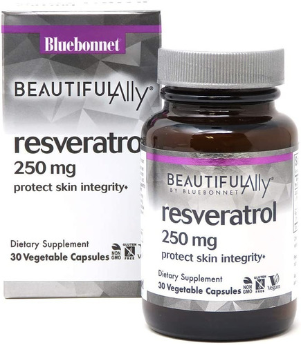 Resveratrol 250mg Bluebonnet - Unidad a $6663