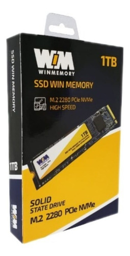 Ssd Winmemory 1tb M.2 2280 Pcie Nvme Swg001t Cor Preto