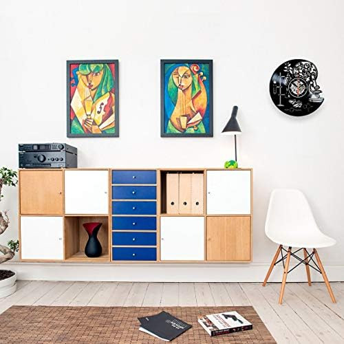 Disco De Vinilo Del Reloj Científico - Decoración Química -