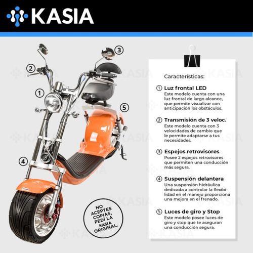 Moto Electrica Citycoco Kasia Fortius Certificado Eec
