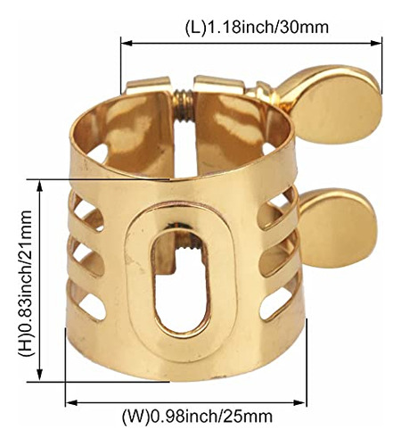 Boquilla Saxofn Soprano Chapada En Oro - Doble Tornillo - La