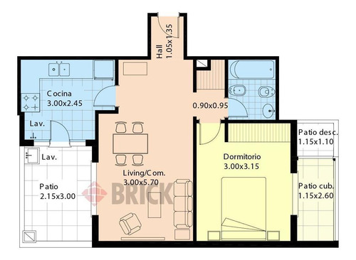 Imagen 2 de 27 de Corrientes Al 5700 - 48 M2 2 Patios - Villa Crespo
