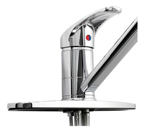 Monomando Para Fregadero Foset Basic 49551 Baja Presión Acabado Cromado Color Cromo