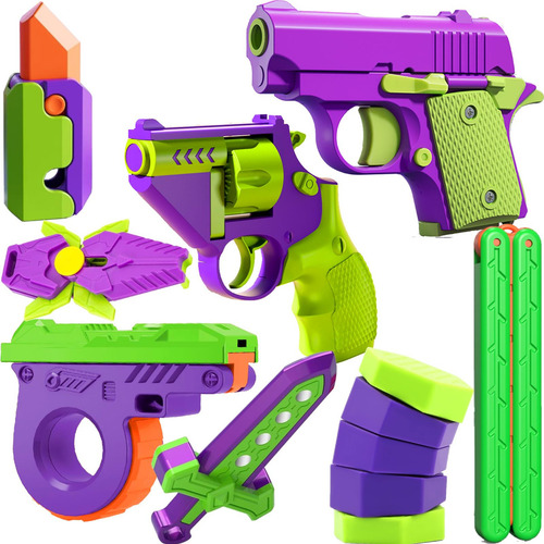 Fidget Gun Toys,8 Piezas De Control Deslizante Con Forma De
