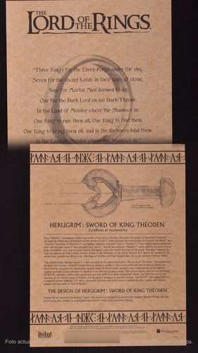 Espada Señor De Los Anillos Herugrim Theoden United Oficial