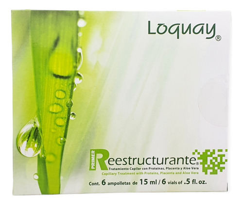 Ampolletas Reestructurante Aloe Vera Cabello Dañado Loquay