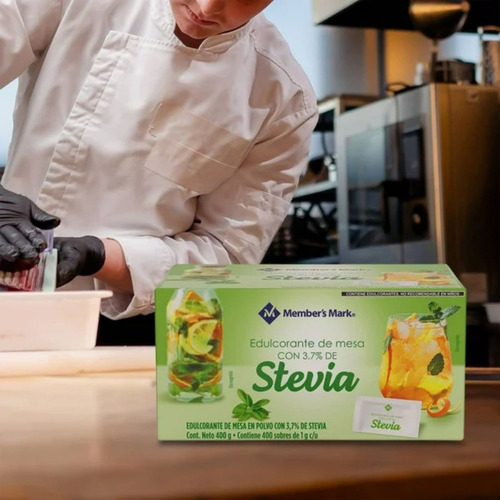Edulcorante Con Stevia Member's Mark Con 400 Sobres De 1 G
