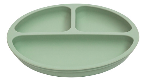 Prato Com Ventosa De Silicone Para Bebês E Criança Buba Cor Verde