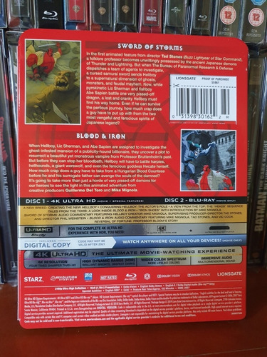 Hellboy Sword Of Storms / Blood & Iron 4k + Bluray Animadas (Usado)