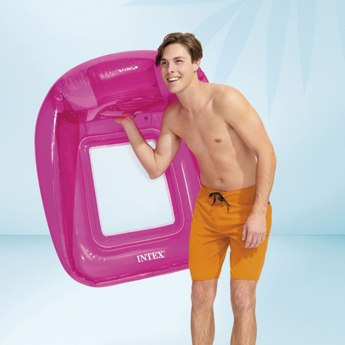 Flotador Asiento Para Piscina Con Malla Colores Intex 56802 Rosa