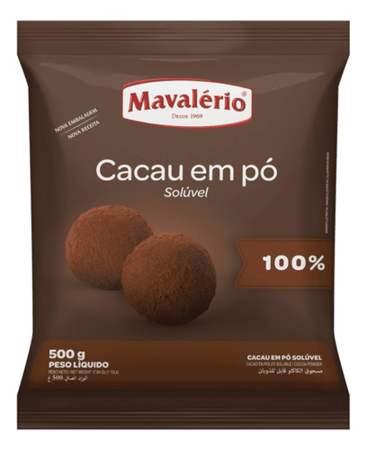 Cacau Pó Mavalério Gourmet Pacote 500g