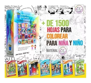 Kit Imprimible Libritos Para Colorear + Actividades + Juegos