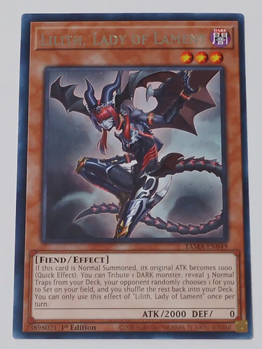 Lilith, Lady Of Lament Tama Yugioh Tercia (Usado)