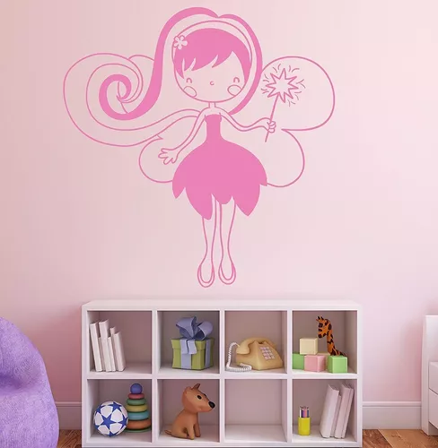 Vinilo Decorativo Adhesivo Nombre Personalizado Y Hadas para niñas Colombia