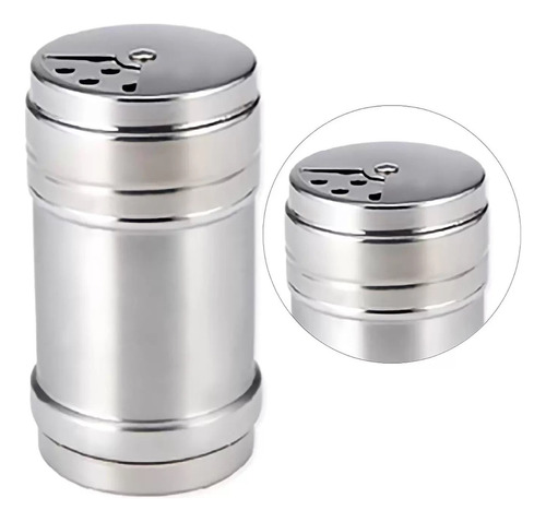 Saleiro / Pimenteiro De Mesa Aço Inox 4 X 8cm Western Cor Cinza