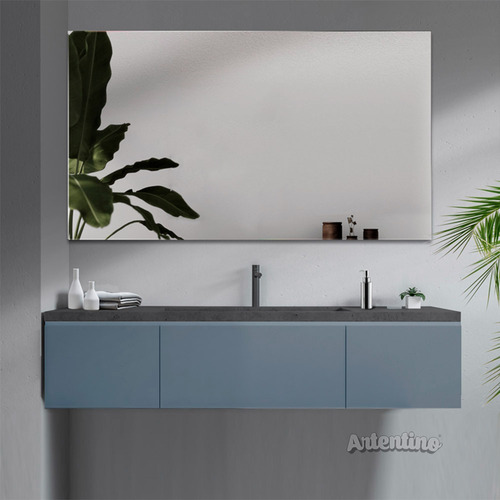 Espejo Pared Rectangular Baño Living 70x50 Listo Colgar 4mm