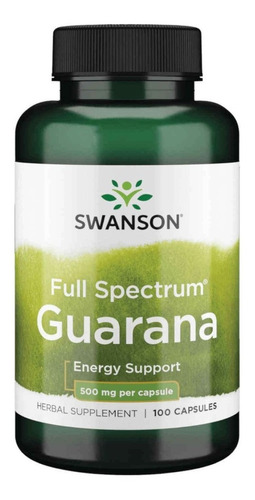 Guarana Premium 500 Mg 100 Capsulas Energia Antifatiga G18