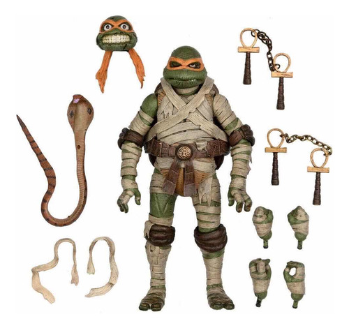 Michelangelo As Mummy Neca Tmnt X Universal Monsters Nuevo