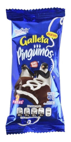 Imagen 2 de 4 de Galletas Pingüinos Marinela® 22 Piezas De 40 Gr Cada Una
