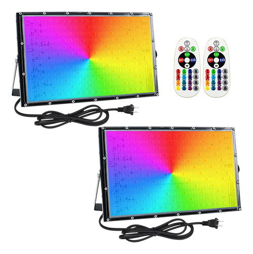 Indmird Paquete De 2 Reflectores Rgb De 150 W, Reflector Rgb