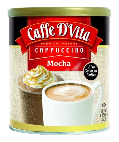 Cafe D'vita Cappuccino Mocha Dvita Frio O Caliente 453grs