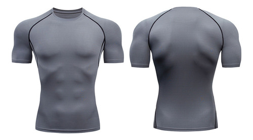 Playera Deportiva De Compresión Elasticidad Para Hombre